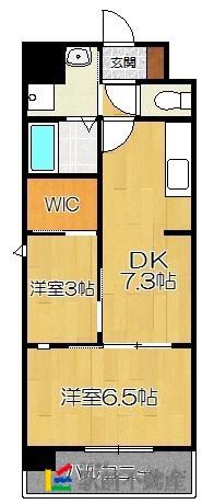 MODERN PALAZZO姪浜 AVE(2DK/3階)の間取り写真