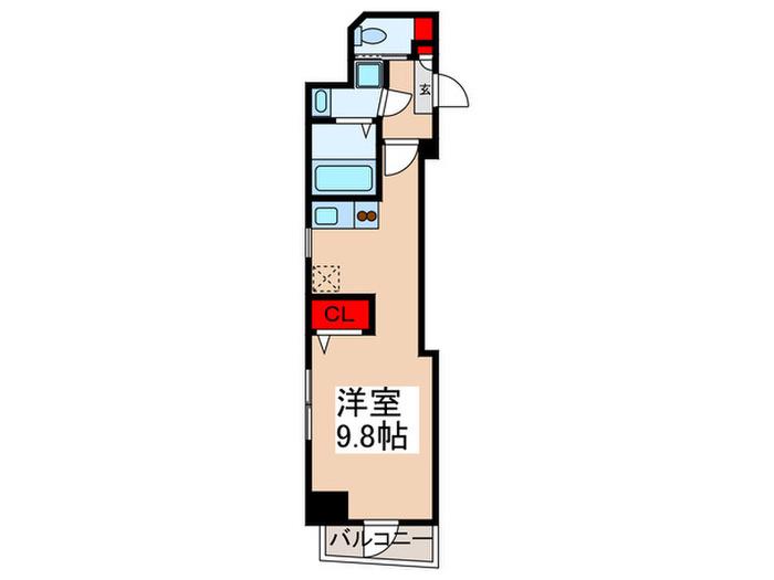 LA MAISON ONZE(ワンルーム/6階)の間取り写真