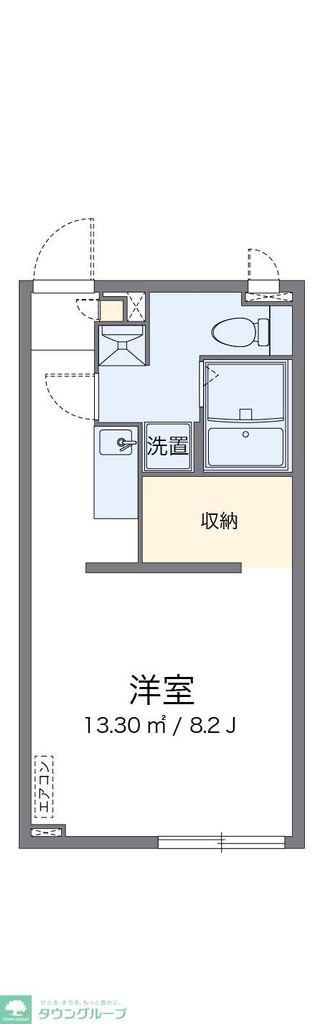 アルクミライエ(ワンルーム/2階)の間取り写真
