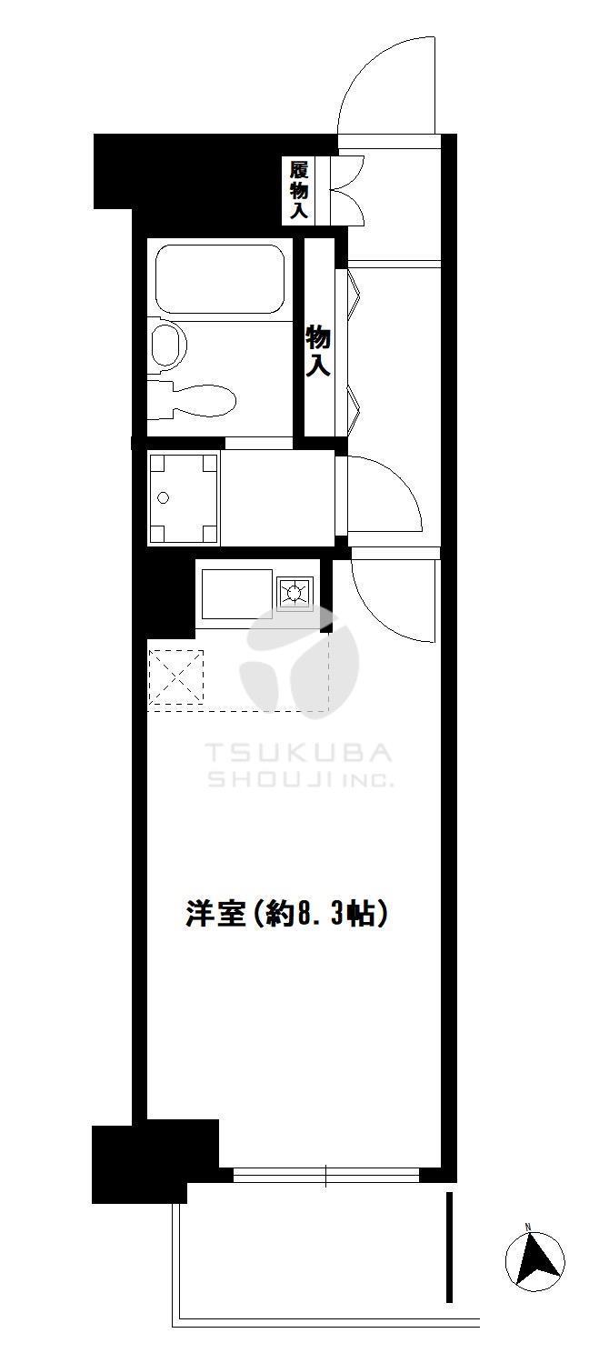 セントヒルズ神楽坂(ワンルーム/3階)の間取り写真