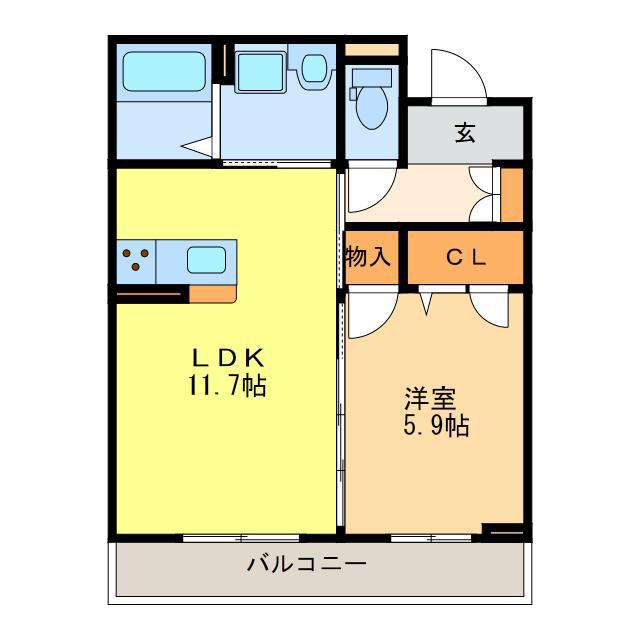MAISON AKIRA(1LDK/3階)の間取り写真