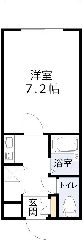 エバースクエア同心(1K/8階)の間取り写真