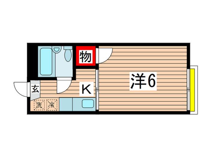 Nハイツ(1K/1階)の間取り写真