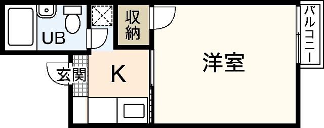グランジュール松屋(1K/2階)の間取り写真