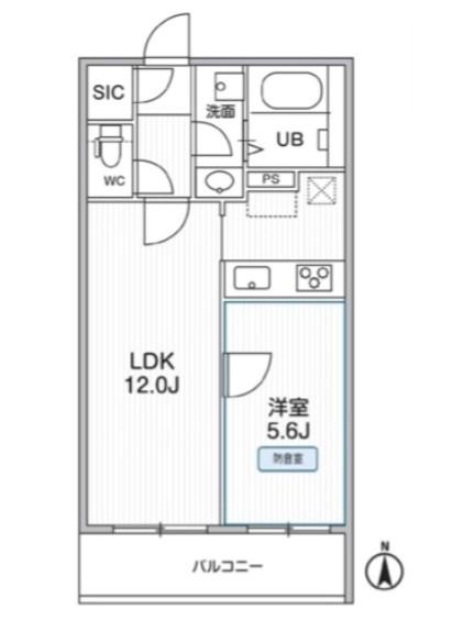THE PALMS MUSE 新江古田(1LDK/1階)の間取り写真