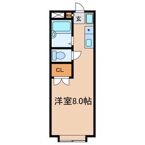HABITACIONES MAGOME(ワンルーム/1階)の間取り写真