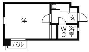 コルパティオ29(1K/3階)の間取り写真