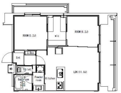 ART RESIDENCE IN MISATO CHUO(2LK/6階)の間取り写真