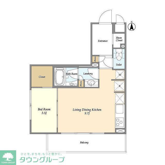 ラティエラ大森西(1LDK/2階)の間取り写真