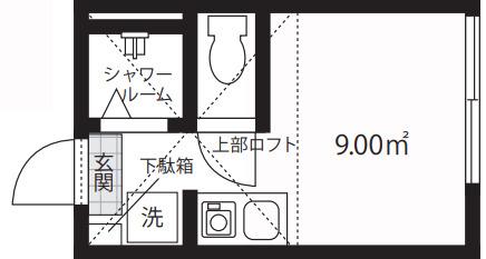 ディアマンテ中野(ワンルーム/1階)の間取り写真