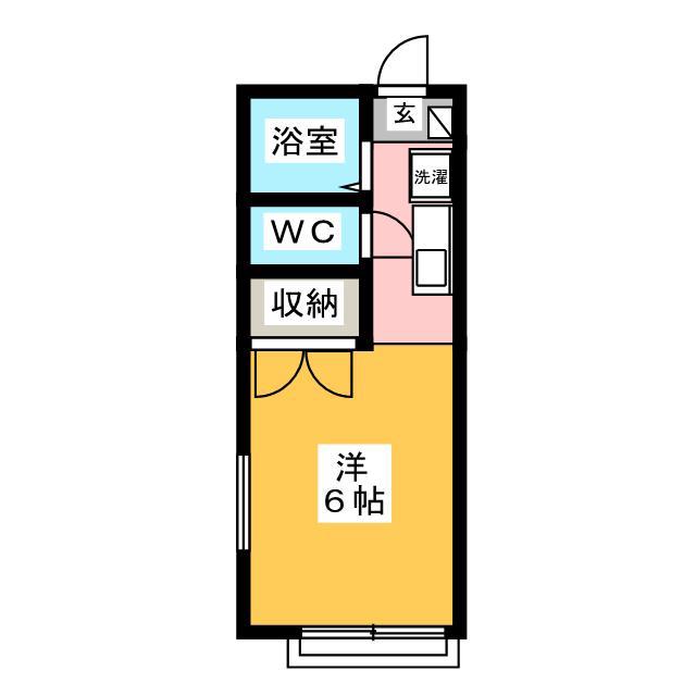 ルミエール野村(ワンルーム/1階)の間取り写真