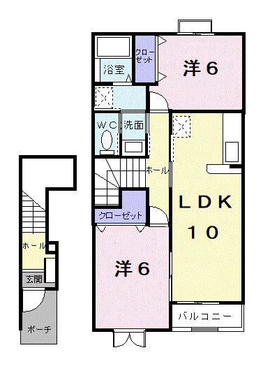 セレッソIII(2LDK/2階)の間取り写真