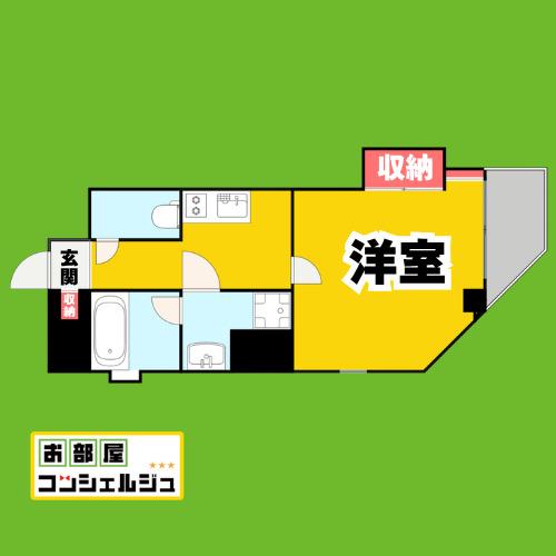 CRES(1K/2階)の間取り写真