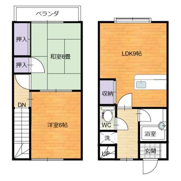 サウスコート(2LDK/1階)の間取り写真