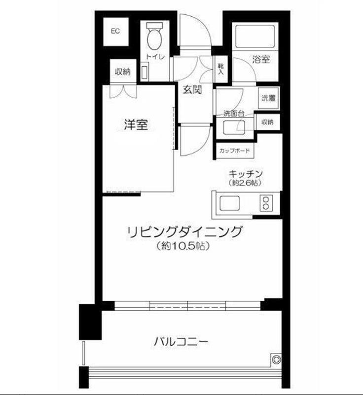THE ROPPONGI TOKYO(1LDK/13階)の間取り写真