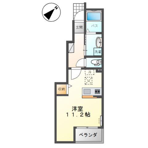 プランドール茶屋町(ワンルーム/1階)の間取り写真