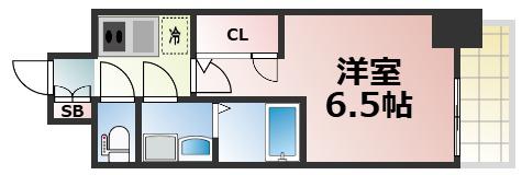 IWR大阪CREST TAPP(1K/8階)の間取り写真