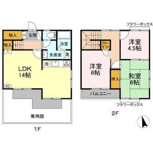 メルヴェーユ岳見(3LDK/1階)の間取り写真