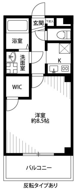 CASA DOMANI(1K/2階)の間取り写真