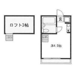 マザーグース(ワンルーム/2階)の間取り写真