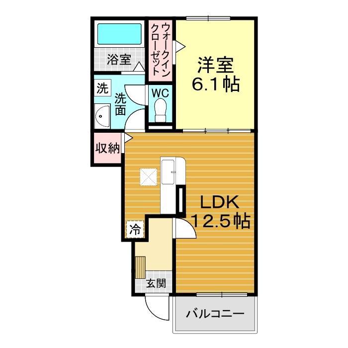グラン アルト(1LDK/1階)の間取り写真