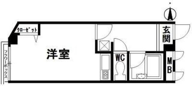 パークアベニューCU(ワンルーム/2階)の間取り写真