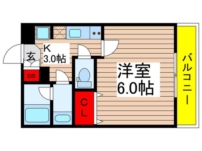AZEST西高島平(1K/3階)の間取り写真