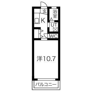 ルヴェール吹上(1K/8階)の間取り写真