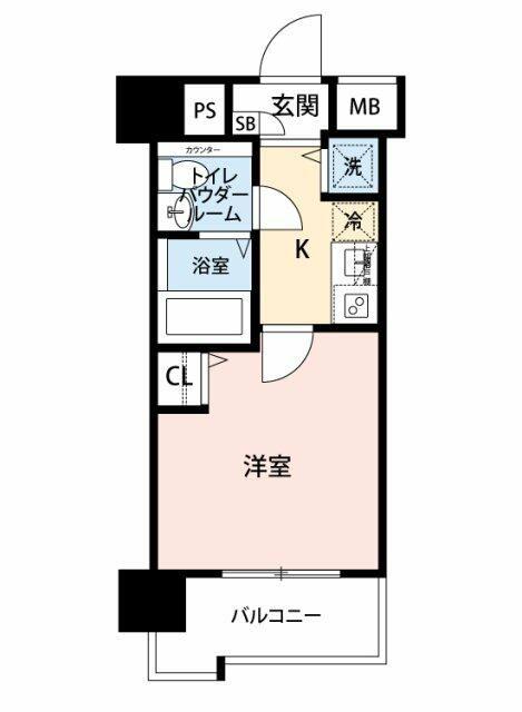 レグラス新横浜駅前(1K/6階)の間取り写真