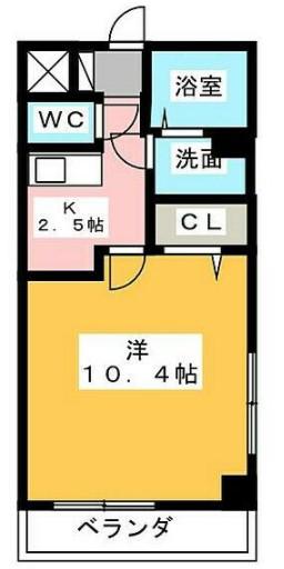 サクシードMTⅠ金山(1K/7階)の間取り写真