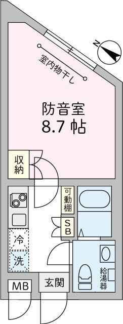 ラシクラス東高円寺(1K/2階)の間取り写真