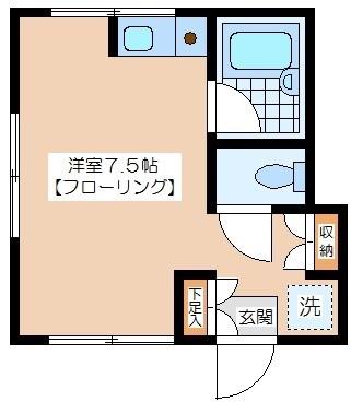 加藤ビル(ワンルーム/3階)の間取り写真