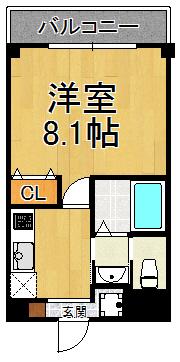 AILE鳴尾(1K/7階)の間取り写真