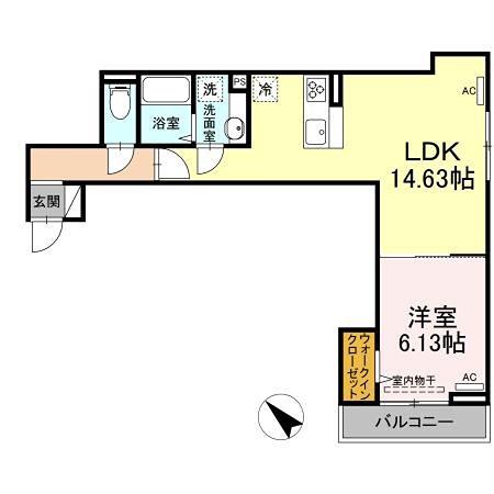 セレスティア荒川(1LDK/3階)の間取り写真