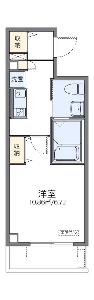 レオパレス香行苑1号(1K/2階)の間取り写真