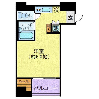 シンシア銀座イースト(ワンルーム/4階)の間取り写真
