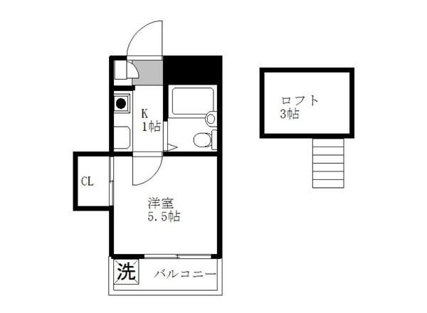 東武東上線 新河岸駅 徒歩18分 2階建 築36年(1K/2階)の間取り写真