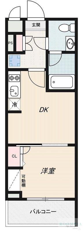 アーバンパーク品川豊町(1DK/1階)の間取り写真
