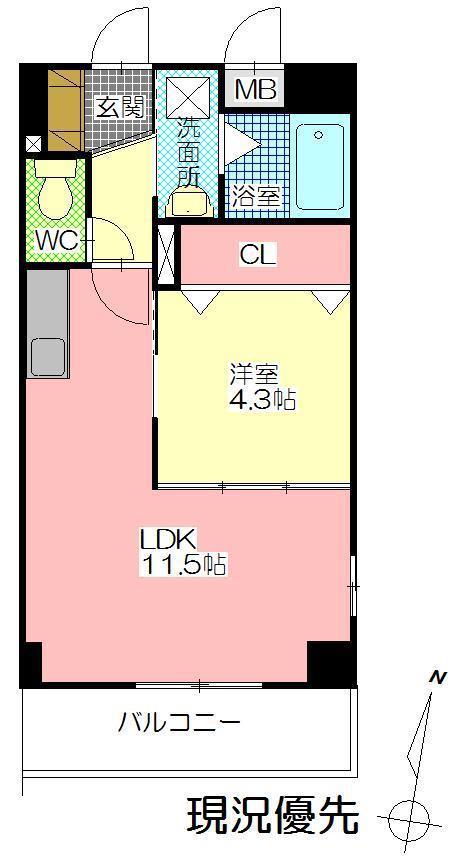 ベルフォート21(1LDK/2階)の間取り写真