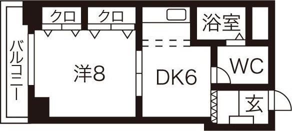 メゾン・25(1DK/1階)の間取り写真