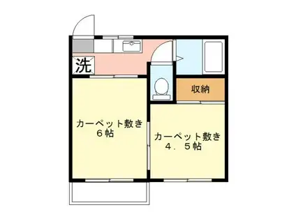 プロスペリア相生(2DK/2階)の間取り写真