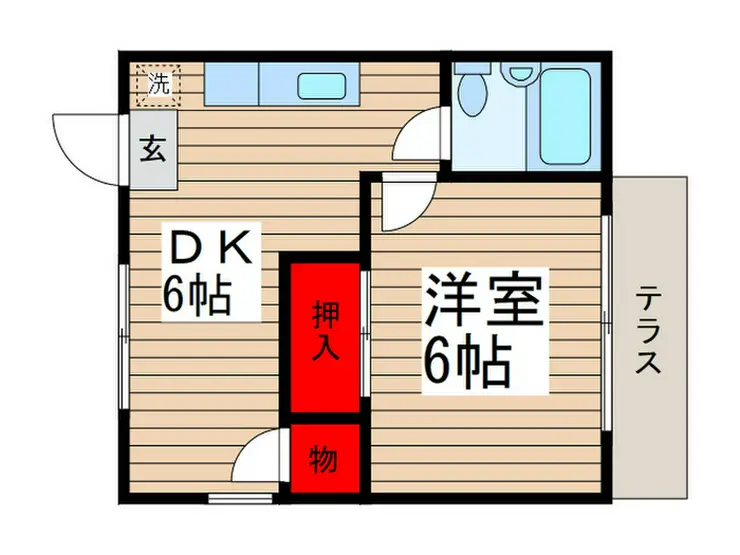 ビラハザマ 1階階 間取り
