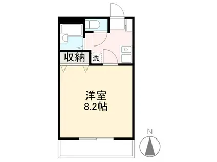 サンビート(1K/1階)の間取り写真