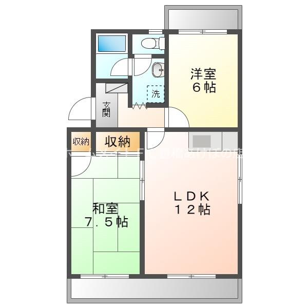 ジョイハーベスト(2LDK/1階)の間取り写真