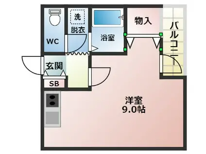 ゴールドハイツ(1K/3階)の間取り写真
