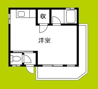 銀河マンション(ワンルーム/4階)の間取り写真