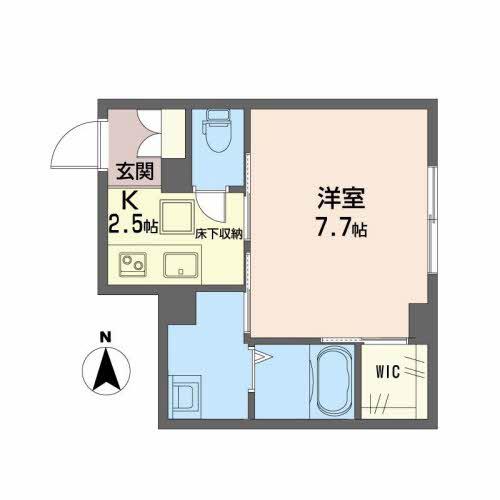 モンターニュ(1K/2階)の間取り写真