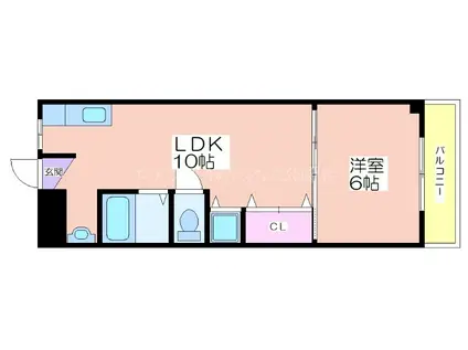 坂本マンション(1LDK/4階)の間取り写真