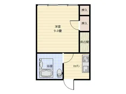 倉橋アパート(1K/2階)の間取り写真