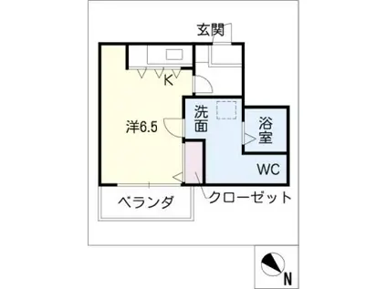 ATSUMARI(ワンルーム/2階)の間取り写真